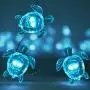 Decorman Sea Turtle Decorative String Lights, 14ft 40 LED 8 Modes Cool White Weatherproof Battery Operated Ocean Theme Lights for Bedrooms Parties Weddings Gardens with Remote and Timer