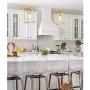 Modern Industrial Pendant Light Retro Loft Design Lantern Farmhouse Chandelier for Kitchen Island Dining Room Bedroom Foyer (Gold)