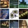 Solar Ground Lights, Disk Lights Waterproof In-Upgraded Outdoor Garden Waterproof Bright in-Ground Lights for Lawn Pathway Yard Driveway, with 8 LED