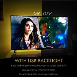 USB TV Backlight LED Strip Lights Kit for 24 to 60 inches Smart TV Sony LG Monitor, HDTV Wall Mount Stand Work Space Gaming Room Decor, LED Bias Ambient Mood Lighting