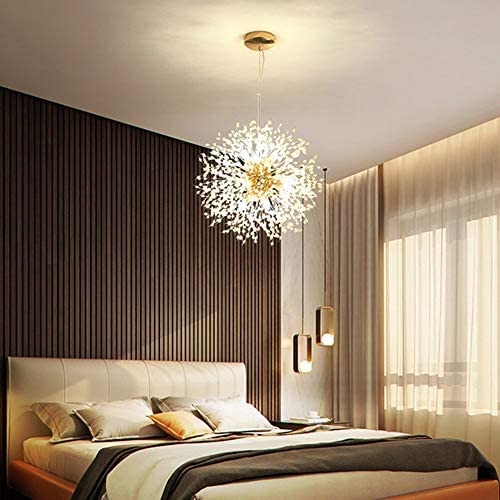 BAYCHEER Crystal Chandelier 8 Lights Modern Pendant Light Fixture 24W Firework LED Fixtures G9 LED Ceiling Pendant Lamp for Kitchen Island, Living Room,Dining Room 15.75inch in Gold BAYCHEER Crystal Chandelier 8 Lights Modern Pendant Light Fixture 24W Firework LED Fixtures G9 LED Ceiling Pendant Lamp for Kitchen Island, Living Room,Dining Room 15.75inch in Gold