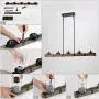 Farmhouse Chandeliers for Dining Room,5-Lights Kitchen Island Lighting,Rectangle Wood Chandeliers with Seedy Glass Shape Farmhouse Chandeliers for Dining Room,5-Lights Kitchen Island Lighting,Rectangle Wood Chandeliers with Seedy Glass Shape