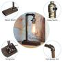 Industrial Table Lamp, Retro Water Piping Table Lamp Steampunk Desk Lamp with Rustic Bronze Metal, Loft Style Vintage Bedside Nightstand Lamp for Living Room, Bedside, Office, Café, Restaurant (ATD47)