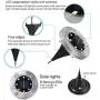 Solar Ground Lights-Upgraded Outdoor Garden Waterproof Bright in- Disk Lights Landscape Lights Outdoor for Lawn Pathway Yard Driveway, with 8 Led (Warm White)