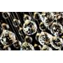 APBEAM Contemporary Raindrop Crystal Round Chandelier Flush Mount Ceiling Light for Living Room Bedroom