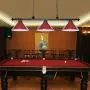 Wellmet Pool Table Lights for 8/9 Table with 3 Metal Shades, Billiard Lamp for Man Cave, Game Room, Kitchen Island Light for Restaurant Or Dining Room (Red, 59 inch-3 Lights)