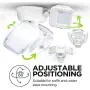 Home Zone Security Motion Sensor Light - Ultra Bright 3 Head Outdoor Weatherproof LED Flood Light