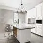Farmhouse Chandelier, Kitchen Island Lighting in Rustic Faux Wood Metal and Wagon Wheel Finish, 26 Ceiling Light Fixture for Dining Room