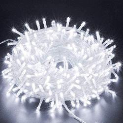 XUNXMAS 500 LED String Lights Indoor Outdoor, 174ft Super Long Cool White Christmas Lights with 8 Lighting Modes, Extendable Waterproof Fairy Lights for Bedroom Patio Party Christmas Tree Decor