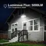 Onforu 50W LED Dusk to Dawn Security Lights, 5000LM Exterior Flood Lights, IP65 Waterproof Outdoor 3 Adjustable Heads Security Lights Fixture, 5000K Daylight White Floodlights for Garage, Patio, Yard