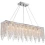 Moooni Modern Rectangular Crystal Chandelier Linear Raindrop Chandeliers Flush Mount Ceiling Light Fixture Hanging Pendant Lighting for Kitchen Island Dining Room L 39.5'' x 10'' W Moooni Modern Rectangular Crystal Chandelier Linear Raindrop Chandeliers Flush Mount Ceiling Light Fixture Hanging Pendant Lighting for Kitchen Island Dining Room L 39.5'' x 10'' W