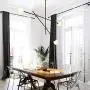 Miduxiy Sputnik Chandelier 3 Lights Mid-Century Black Pendant Lighting Modern Hanging Light Fixtures for Bedroom Kitchen Dining Room Living Room