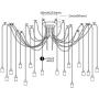 LAMPUNDIT 18-Light Chandelier, Adjustable DIY Ceiling Spider Pendant Lighting, Industrial Hanging Light Fixture (Each with 6ft Wire)
