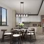FIMITECH Chandeliers Modern Contemporary Rectangle 5-Light Dining Room Lighting, Adjustable Rods, Farmhouse Ceiling Light Kitchen Island Cage Pendant Lights with Glass Shade (Oil-Rubbed Bronze)