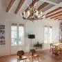 Resin Antler Chandelier ,6 Light Deer Antler Chandelier Vintage Style for Living Room Dining Room Cafe Kitchen Bar Entry etc American Countryside Deer Horn Ceiling Lights BN1055-6(Brown)