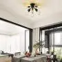 Mount Sputnik Ceiling Light with 8 Lights, Modern Antique Black Sputnik Industrial Ceiling Lamp Fixture for Kitchen Bathroom Study Living Room Dining Room Bed Room Foyer Entry Way Hallway