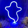 iceagle Ghost Light Neon Signs Neon Lights for Wall Decor,USB or Battery LED Signs for Bedroom, Decorative Neon Light Sign for Christmas,Birthday Party, Living Room, Girls,Kids Room（Ghost Blue）