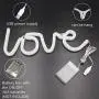 ENUOLI Pink Love Shaped Night Lights LED Neon Signs USB or Battery Operated Night Lights Lamps Art Decor Wall Decoration Table Lights Neon Signs Decorative for Home Party Bedroom Living Room …