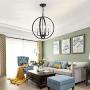 Maxax Industrial Chandelier Metal Spherical Globle Pendant Lamp with 4 Clear Glass Shades for Dining Room, Living Room Maxax Industrial Chandelier Metal Spherical Globle Pendant Lamp with 4 Clear Glass Shades for Dining Room, Living Room