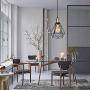 Espird Wire Cage Pendant Light Fixture,Geometric Bronze Vintage Hanging Lighting Industrial lamp Metal Shade for Kitchen Island Dining Room Bedroom Loft Hallway
