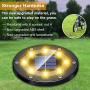 NFESOLAR Solar Ground Lights Outdoor Waterproof, 8 Packs Upgraded Solar Garden Lights with New Design, 8 LED Solar Disk Lights Landscape Lighting for Pathway Garden Walkway Yard - Warm White