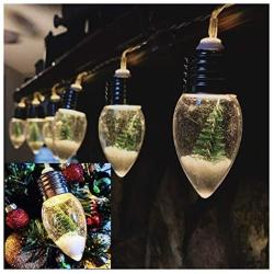 Christmas TreeString Lights, Snow Globe Light, Indoor Outdoor Christmas Lights, Christmas String Lights Fairy String Lights for Home Christmas Tree Wedding Party Bedroom Decoration (2pc twelve lights)