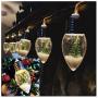 Christmas TreeString Lights, Snow Globe Light, Indoor Outdoor Christmas Lights, Christmas String Lights Fairy String Lights for Home Christmas Tree Wedding Party Bedroom Decoration (2pc twelve lights)