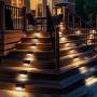 Solar Deck Lights Outdoor - 12 Pack Waterproof LED Solar Step Lights for Stairs, Walkways, Patio, Fence - Auto On/Off (Warm Light)