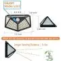 Solar Lights Outdoor 100 Led Solar Motion Sensor Security Lights ,Wireless Waterproof with 120° Motion Angle Outdoor Lights,Easy-to-Install for Front Door,Yard,Garage (4-Pack/3 Modes)