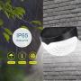SZMP Outdoor Solar Fence Post Lights with 6LED Soft Lights & Wall Mount Decorative Deck Lighting, IP65 Waterproof Sensation Wall Light with Auto on/Off for Patio, Garden, Pathway, Driveway (2 PCS)