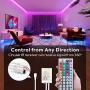 Led Strip Lights, Wrrlight 32.8FT RGB LED Lights Strip 5050 LED Tape Lights Flexible Color Changing LED Lights with 300LEDs Light Strips and 44 Keys IR Remote for Bedroom, Kitchen, DIY Home Decoration
