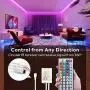 Led Strip Lights, Wrrlight 32.8FT RGB LED Lights Strip 5050 LED Tape Lights Flexible Color Changing LED Lights with 300LEDs Light Strips and 44 Keys IR Remote for Bedroom, Kitchen, DIY Home Decoration