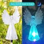 Angel Landscape Path Lights 2 pcs Angel Solar Lights Outdoor Grave Decorations for Cemetery Garden Gifts for mom Garden Decorations Garden Gift Memorial Stones for Loved Ones Grandma Birthday Gifts