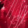 VMANOO LED Outdoor Lights 8 Tube Meteor Shower Rain Lights Solar Powered Icicle Raindrop Snow Falling Lights Cascading Lighting for Garden Outdoor Patio Holiday Party Halloween Decoration Red