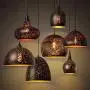 LITFAD Industrial Style Pendant Light 7.87'' Weathered Iron Shade Single Vase Shape Pendant Lamp Mounted Ceiling Lighting fixtures with Adjustable Chain for Kitchen Dining Room Restaurant Bar - B