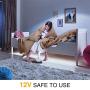 Onforu 32.8ft White LED Strip Light, Dimmable Tape Light, 6000K Daylight Bright White Ribbon Light, 12V Flexible Strip Lighting with 2835 LEDs for Mirror, Under Cabinet, Home, Bedroom, Non-Waterproof