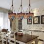 Moroccan Boho Pendant Light,Turkish Multi-Color Crystal Hanging Chandelier Lantern Lampshade DIY Mosaic Tiffany Ceiling Lamp,for Living Room Bedroom Dining Room Kitchen