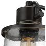 Charlie Outdoor Indoor Wall Sconce, LED Bulb Included, Oil Rubbed Bronze, Clear Seeded Glass Shade,44127 Charlie Outdoor Indoor Wall Sconce, LED Bulb Included, Oil Rubbed Bronze, Clear Seeded Glass Shade,44127