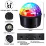 Bluetooth Disco Ball Lights,SOLMORE 9 Colors Party Lights Disco Ball Sound Activated Strobe Light with Remote Control USB DJ Lights LED Disco Ball Night Lamp for Kid Bedroom Bar Club KTV