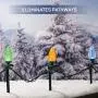Christmas Light Yard Stakes [Set of 50] Outdoor Light Stakes - 8.5'' Tall - Universal Christmas Pathway Lights On Yards, Driveways - Christmas Yard Stakes - Driveway Christmas Light Stakes - USA Made