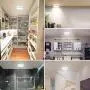 SUNVIE Motion Sensor Ceiling Light Battery Operated LED Motion Sensor Light Indoor/Outdoor Wireless Battery Powered Ceiling Light 300LM for Closet Hallway Bathroom Laundry Pantry with Photocell Sensor