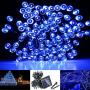 Solarmks Solar Christmas Lights ,72ft 8 Modes 200 LED Solar String Lights Outdoor Waterproof Fairy Solar Lights for Christmas Garden Patio Wedding Party Home Xmas Tree Decorations(Blue 2pack)