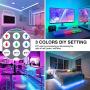 Onforu 50ft LED Strip Lights, RGB LED Lights for Bedroom, Color Changing Room Light with 44 Keys Remote and Timer, 24V Colored LED Tape Light, 450 LEDs 5050 RGB Rope Light for TV Backlight, Bar, Party