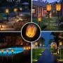 YoungPower Landscape Solar Torch Lights, Waterproof Flickering Flames Torches Lights Outdoor Solar Flame Lights Decoration Lighting Dusk to Dawn Auto On/Off Security Light for Deck Yard Driveway, 2P