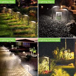 Outdoor Solar Pathway Lights Landscape Path Light with 2 Modes [Cool White & Warm White] Waterproof LED Spot Lighting Solar Powered Ground Lights for Garden Driveway Lawn Decorations,4 Pack