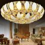 KALRI Luxury Crystal Chandeliers, Modern Flush Mount Ceiling Light Pendant Lamp Fixture Suitable for Living Room, Dining Room and Bedroom, Diameter 23.6