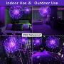 Joomer 2 Pack LED Starburst Lights, 8 Modes 120 LED Dimmable Fairy Lights, Twinkle Fireworks String Lights, Waterproof Battery Operated with Remote Control for Home, Patio, Parties, Wedding (Purple)