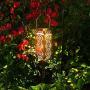 newvivid Solar Lantern Outdoor Metal Solar Lights Hanging Lanterns with Handle, Waterproof Solar Light for Garden Courtyard Walkway Garden Terrace Lawn Decorative Party (1 Pc)