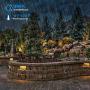 LEONLITE 8-Pack 12 Inch LED Hardscape Paver Light, 3W Low Voltage, Retaining Wall Lights Outdoor, IP65 Waterproof, Soft White 2700K, Clear Lens, 40,000 Hours Lifespan
