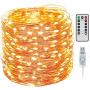 Led Fairy Lights Bedroom, 33 Feet Fairy Lights Plug in, 100 LEDs Remote Control Fairy Lights with 8 Scence ModesTiming Options USB Fairy Lights for Indoor Outdoor Decoration Warm White (White, 33ft)